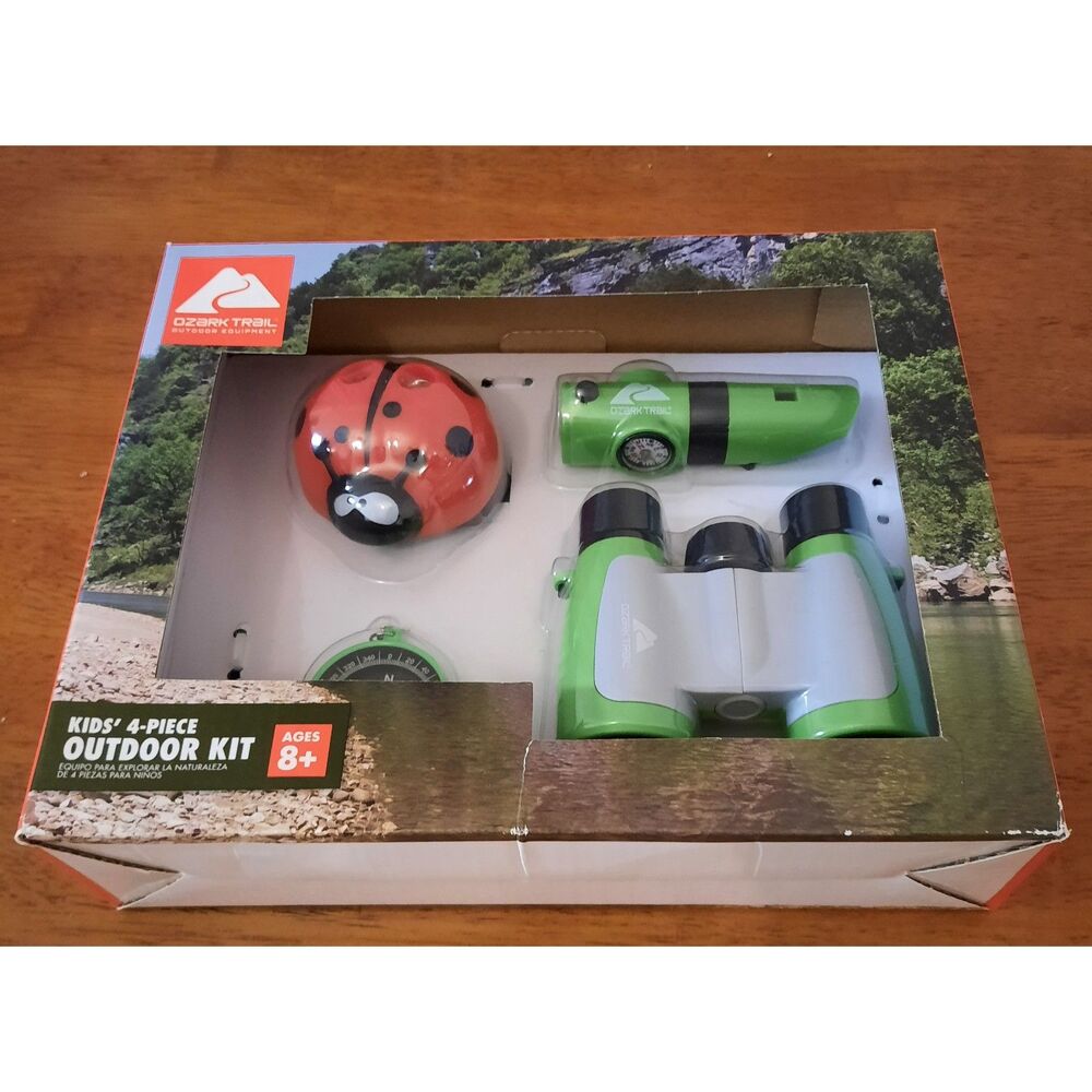 NEW Ozark Trail Kids 4 Piece Outdoor Explore Kit 8+ Lamps, binoculars, compass - Picture 2 of 6